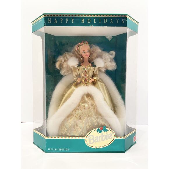1994 RARE MISPRINT Happy Holidays Special Edition Barbie Doll Collector NRFB NIB - Picture 1 of 10